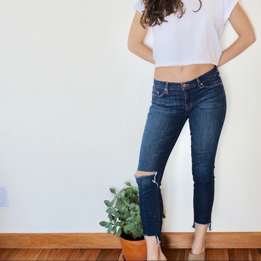 J Brand stretchy denim cropped jeans